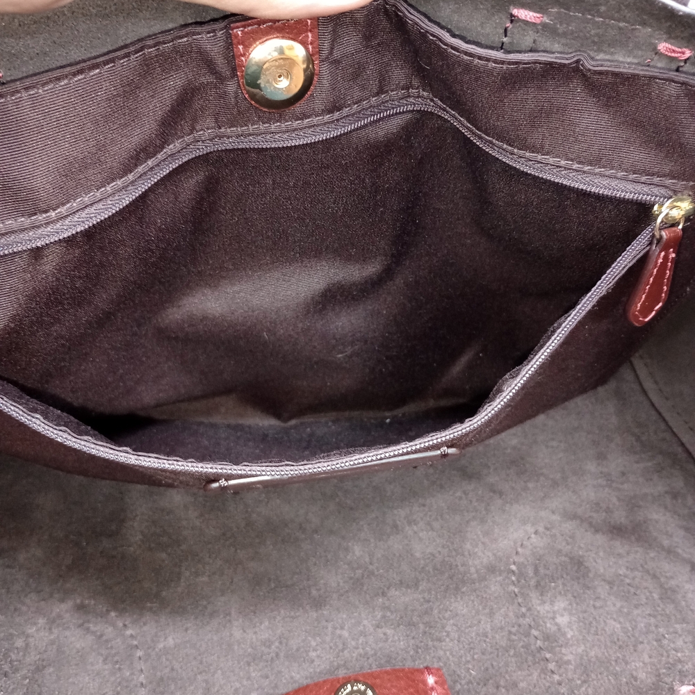 Coach Burgundy Leather Tote Bag - Picture 12 of 13